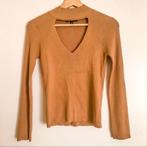 KENDALL & KYLIE Women’s Cutout Nude Sweater